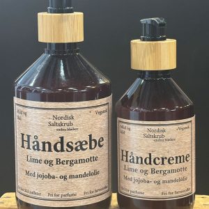 Gavepakke, Håndsæbe og Håndcreme Lime og Bergamotte
