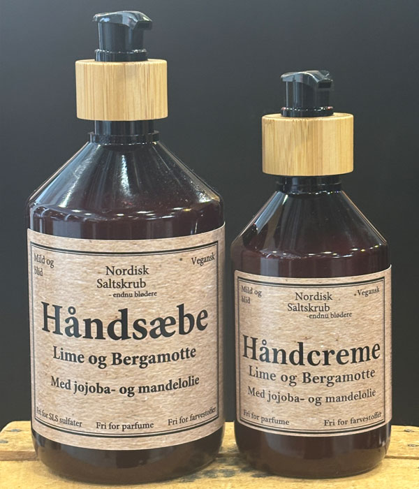 Gavepakke, Håndsæbe og Håndcreme Lime og Bergamotte